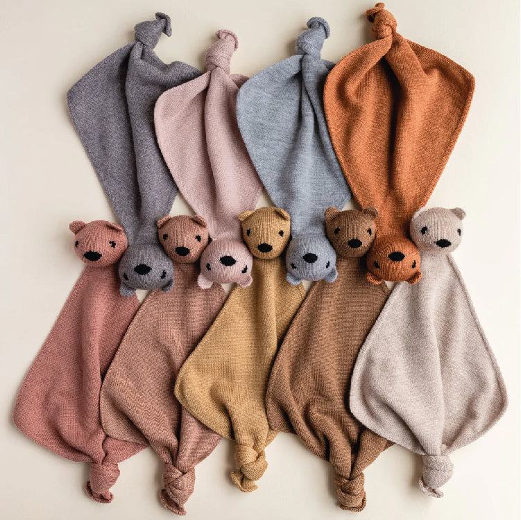 knuffeldoekje teddy tokki, grey melange – HVID