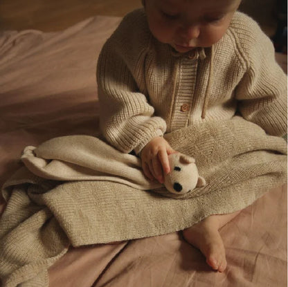 knuffeldoekje teddy tokki, cream – HVID