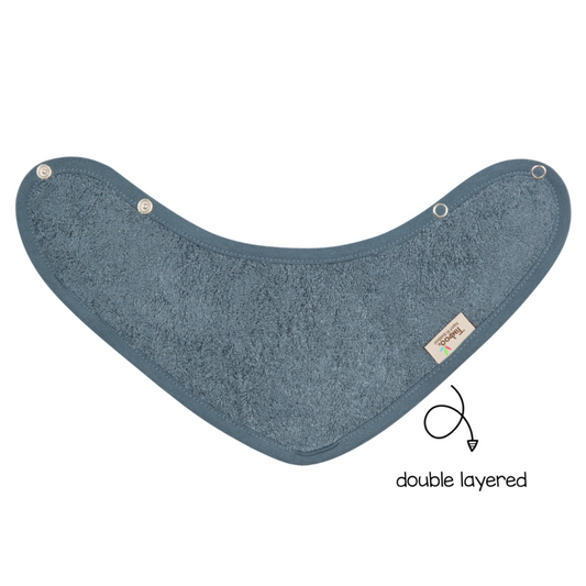 kwijlslabbetje dubbellaags, marin - TIMBOO