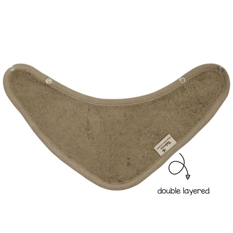 kwijlslabbetje dubbellaags, jungle green - TIMBOO