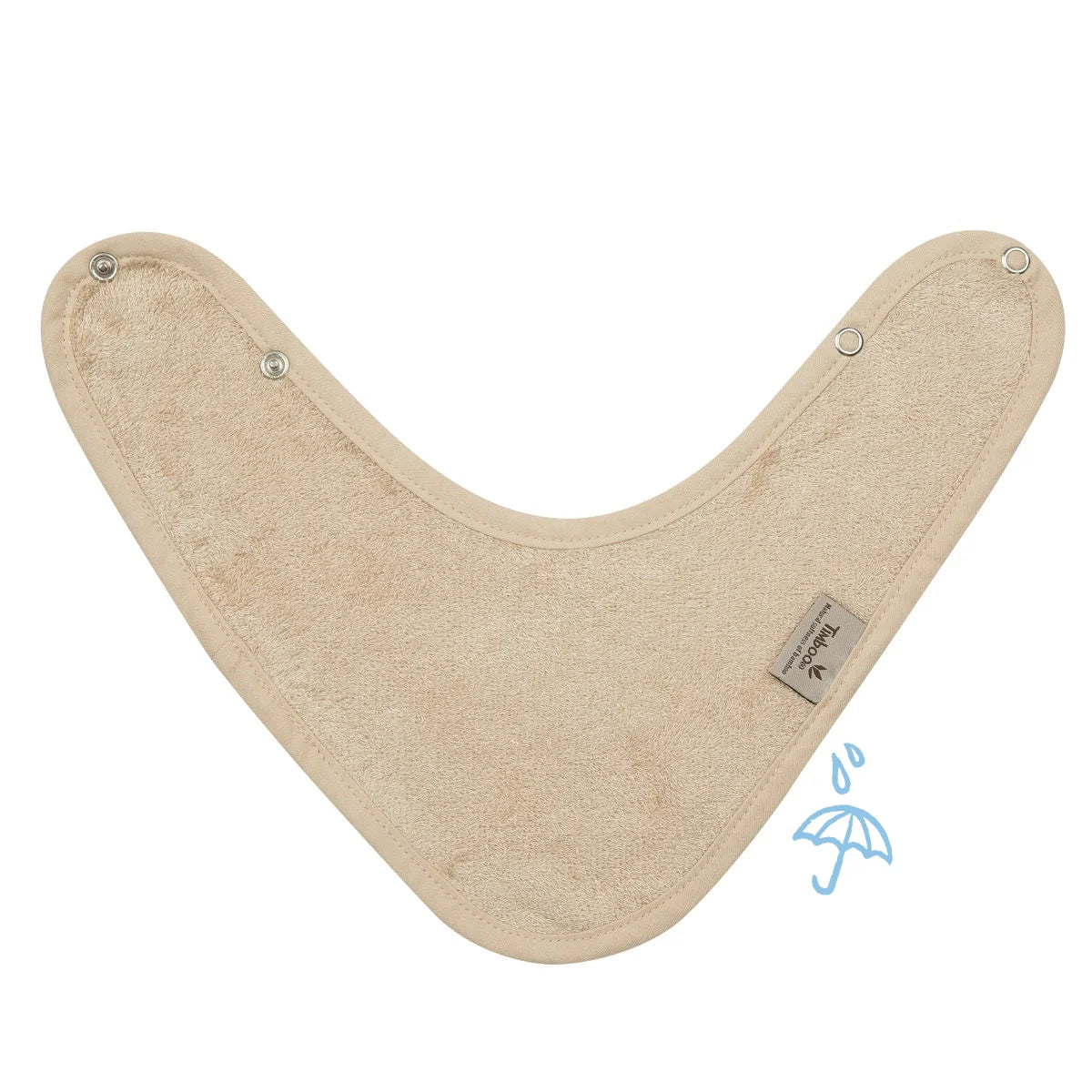 kwijlslabbetje waterproof, frosted almond - TIMBOO