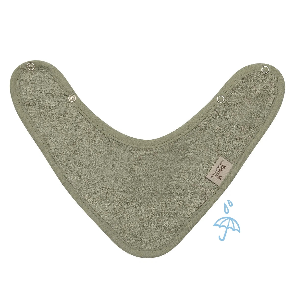 kwijlslabbetje waterproof, whisper green - TIMBOO