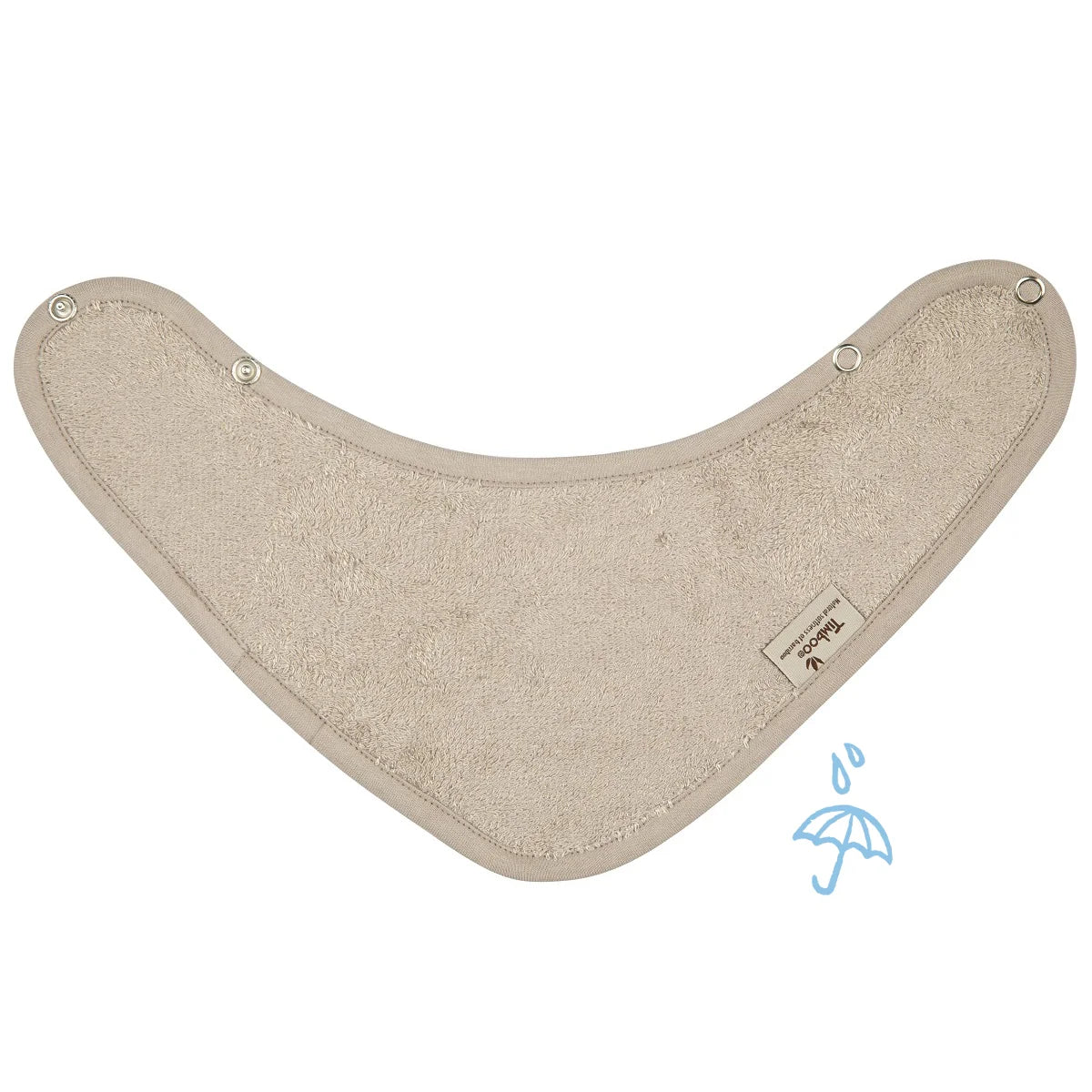 kwijlslabbetje waterproof, feather grey - TIMBOO