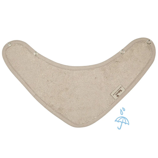 kwijlslabbetje waterproof, feather grey - TIMBOO