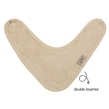 kwijlslabbetje dubbellaags, frosted almond - TIMBOO
