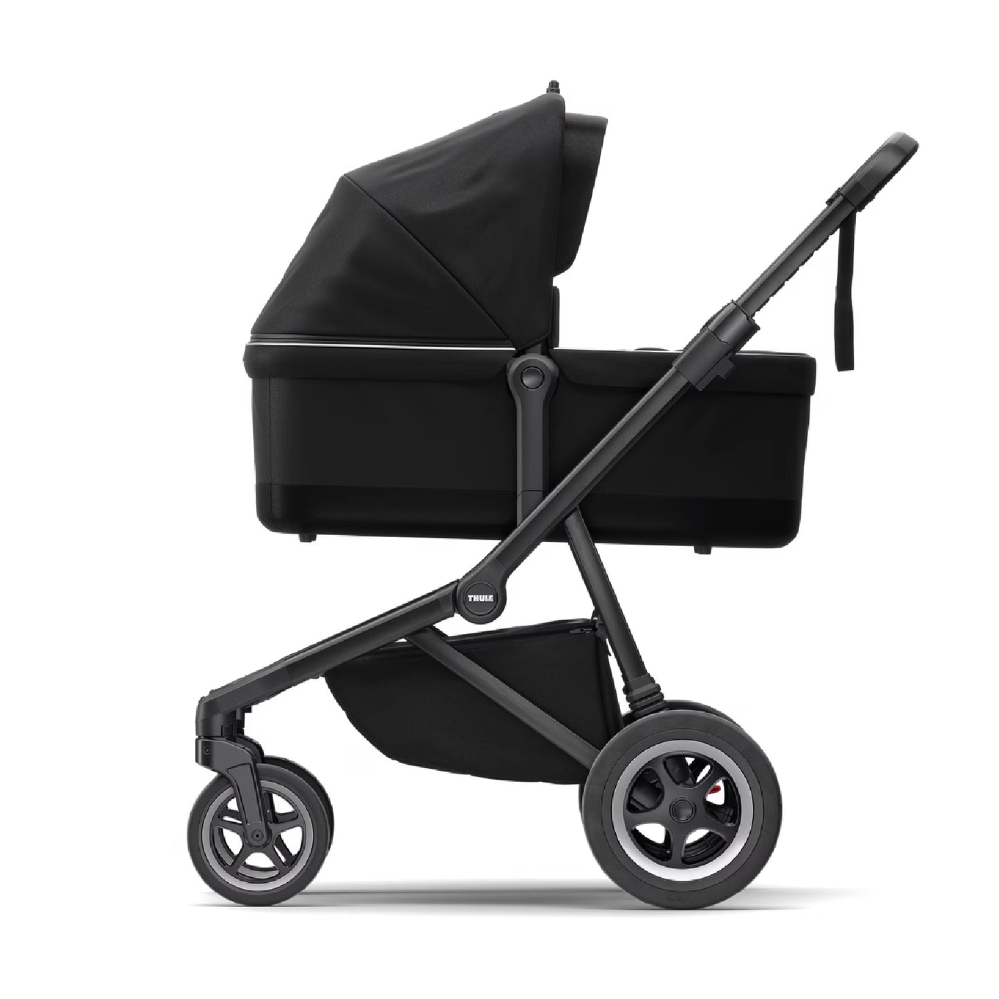 kinderwagen sleek bundel + reiswieg, midnight black on black - THULE