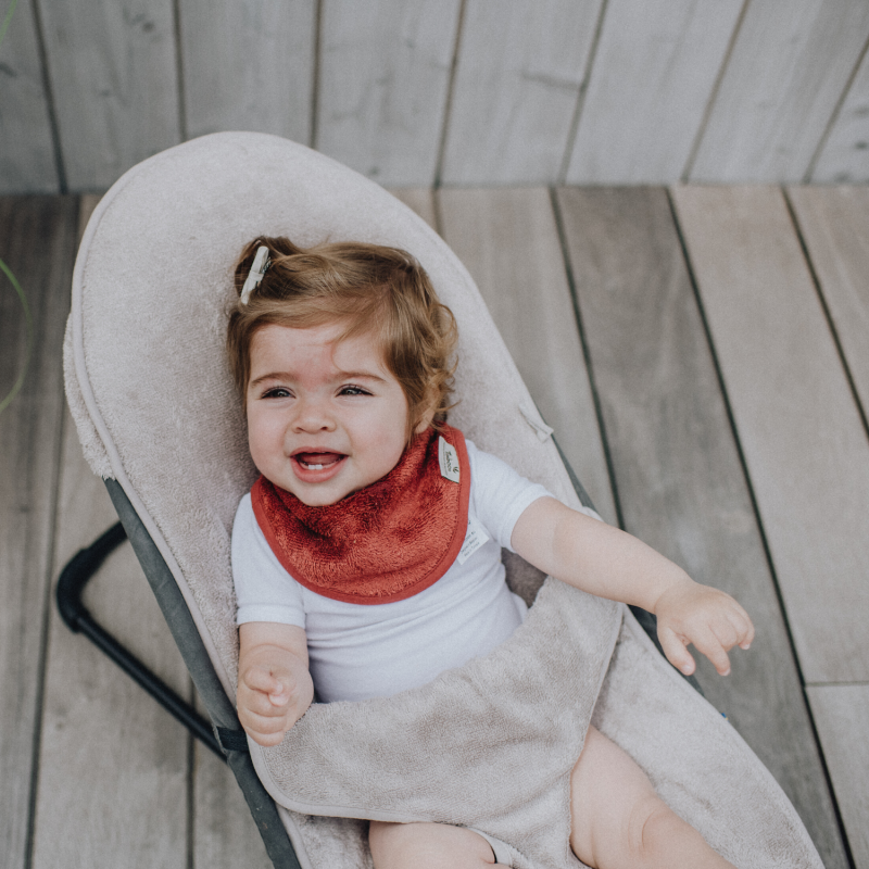 kwijlslabbetje dubbellaags, jungle green - TIMBOO