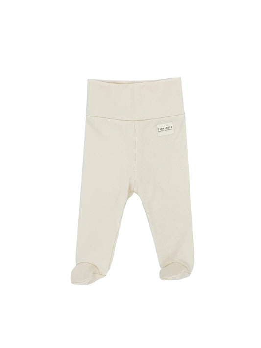 broek met voetjes, ecru - TINY TOTS