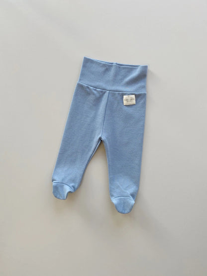 broek met voetjes, ocean blue - TINY TOTS