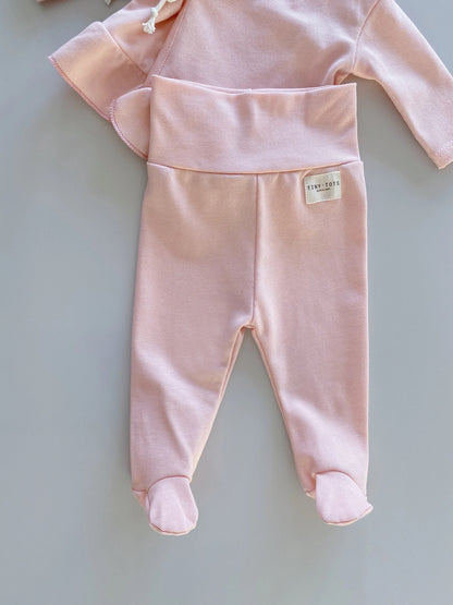 broek met voetjes, bright pink - TINY TOTS
