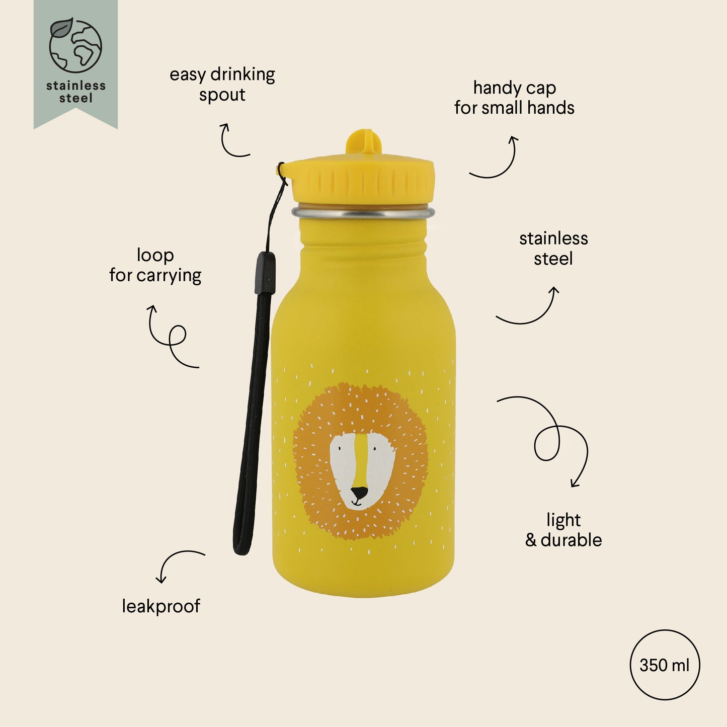 drinkfles, mr. lion, 350 ml - TRIXIE