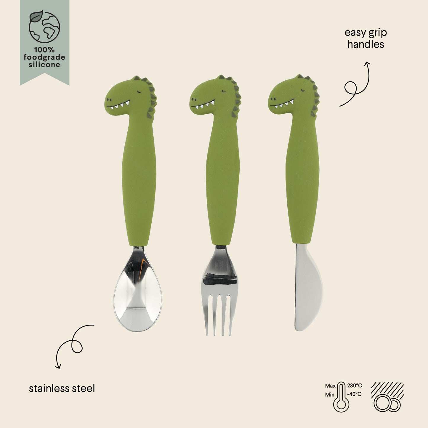 bestek 3 stuks, mr. dino - TRIXIE
