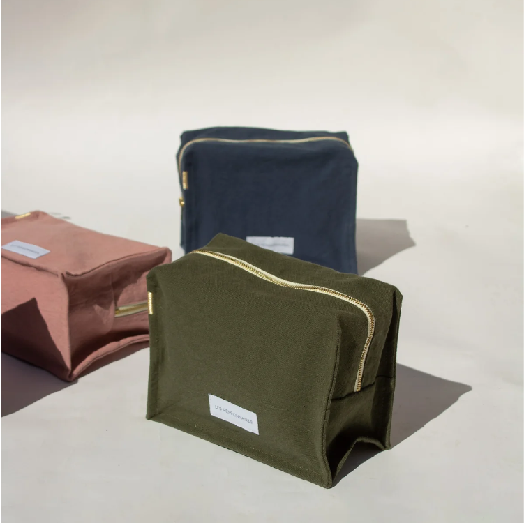 toilettas cube, caper green - LES PENSIONNAIRES