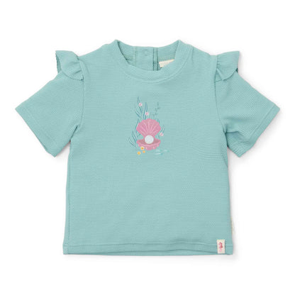 UV zwem t-shirt ocean treasures, surf blue - LITTLE DUTCH