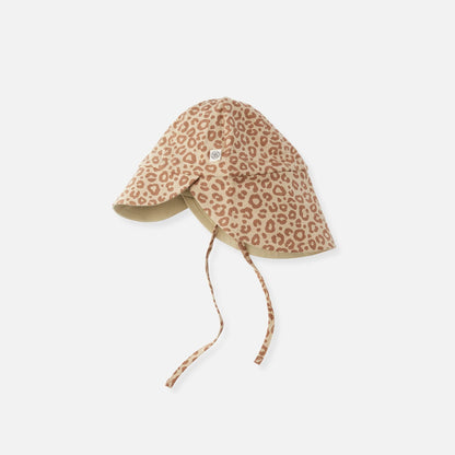 omkeerbaar zonnehoedje UPF 50+, leopard brown/sandy beach - CLOBY