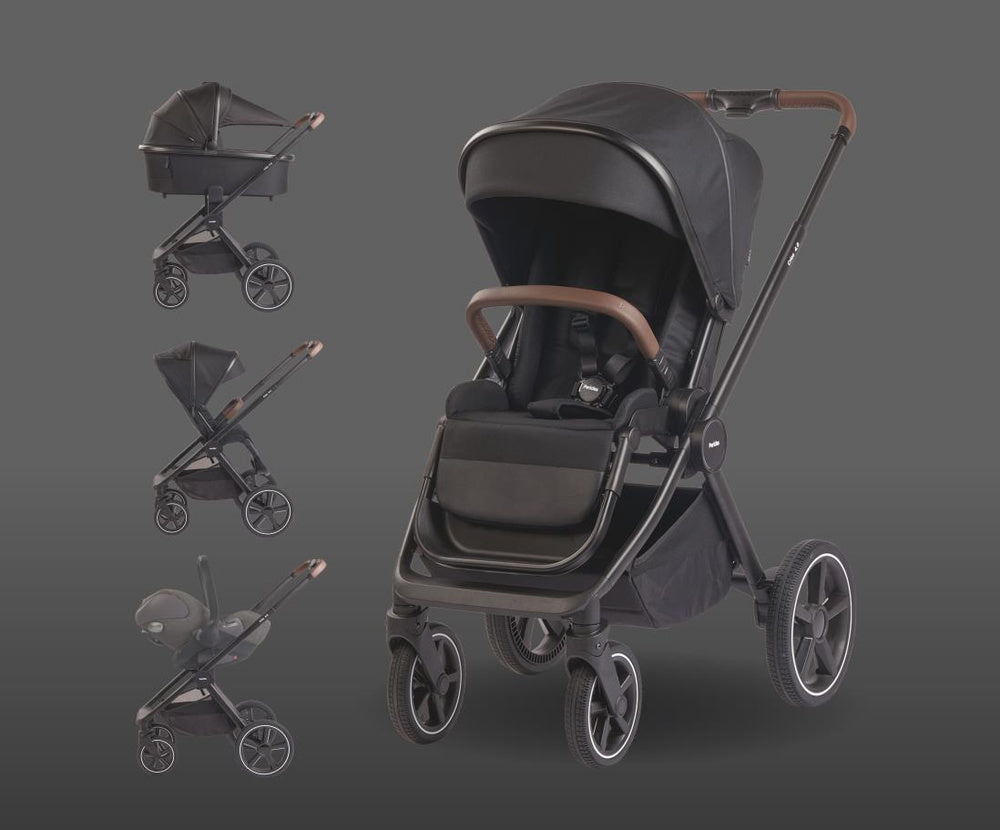 kinderwagen Crios 4.0 + regenhoes, black - PERICLES