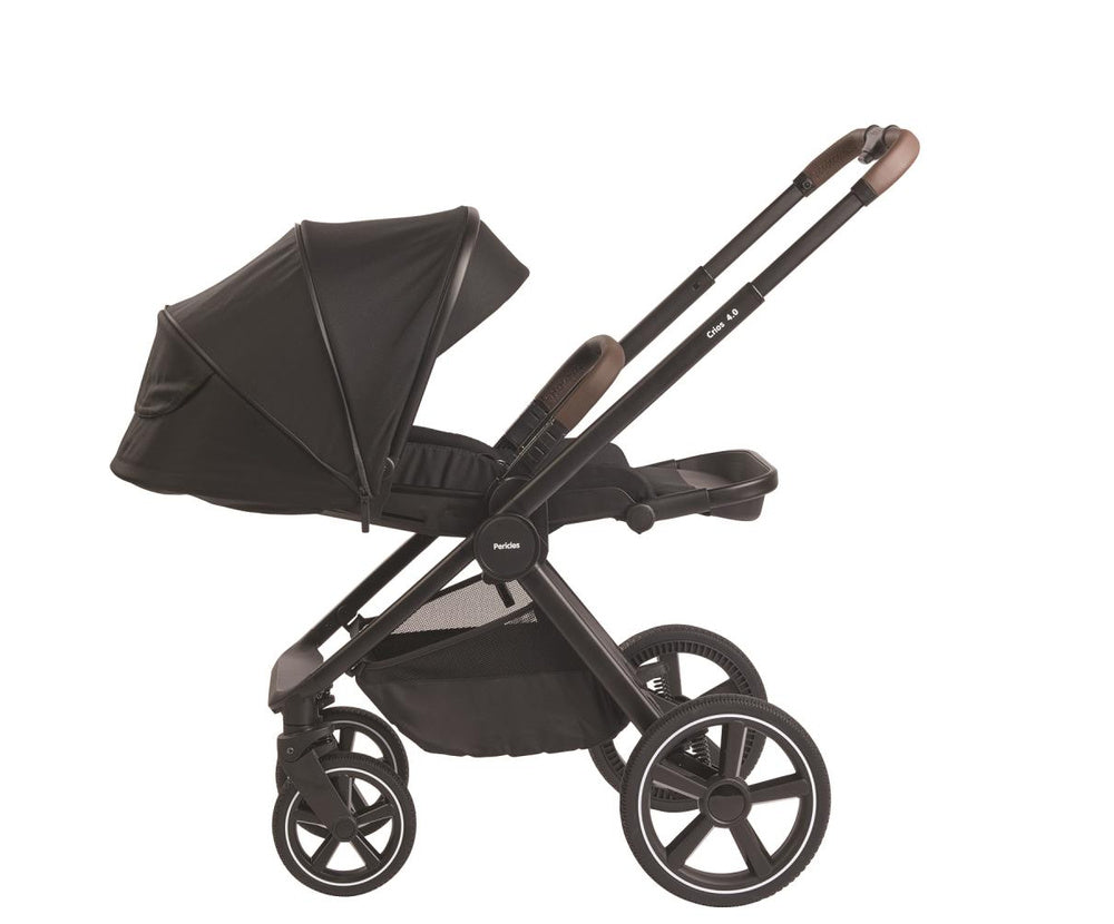 kinderwagen Crios 4.0 + regenhoes, black - PERICLES