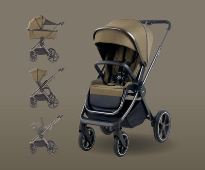 kinderwagen Crios 4.0 + regenhoes, olive - PERICLES