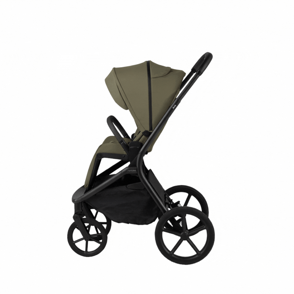 kinderwagen noa + regenhoes, olive - PERICLES