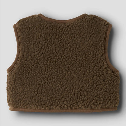 vest sherpa, teak - LIL'ATELIER
