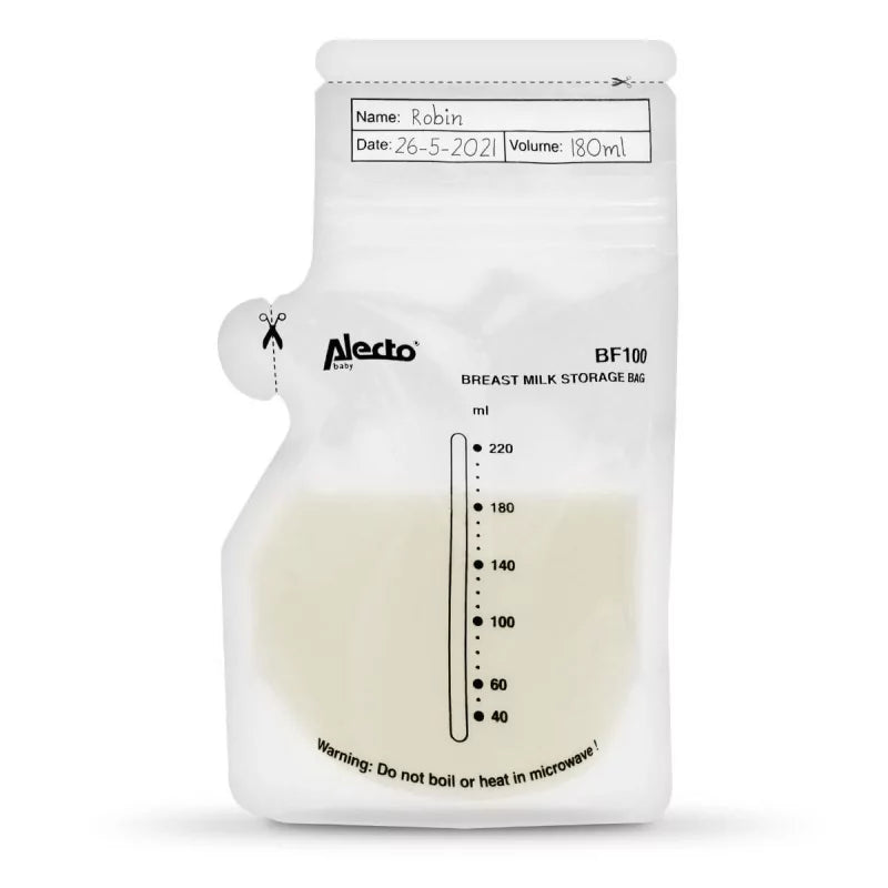 bewaarzakjes moedermelk,  220 ml x 100 - ALECTO