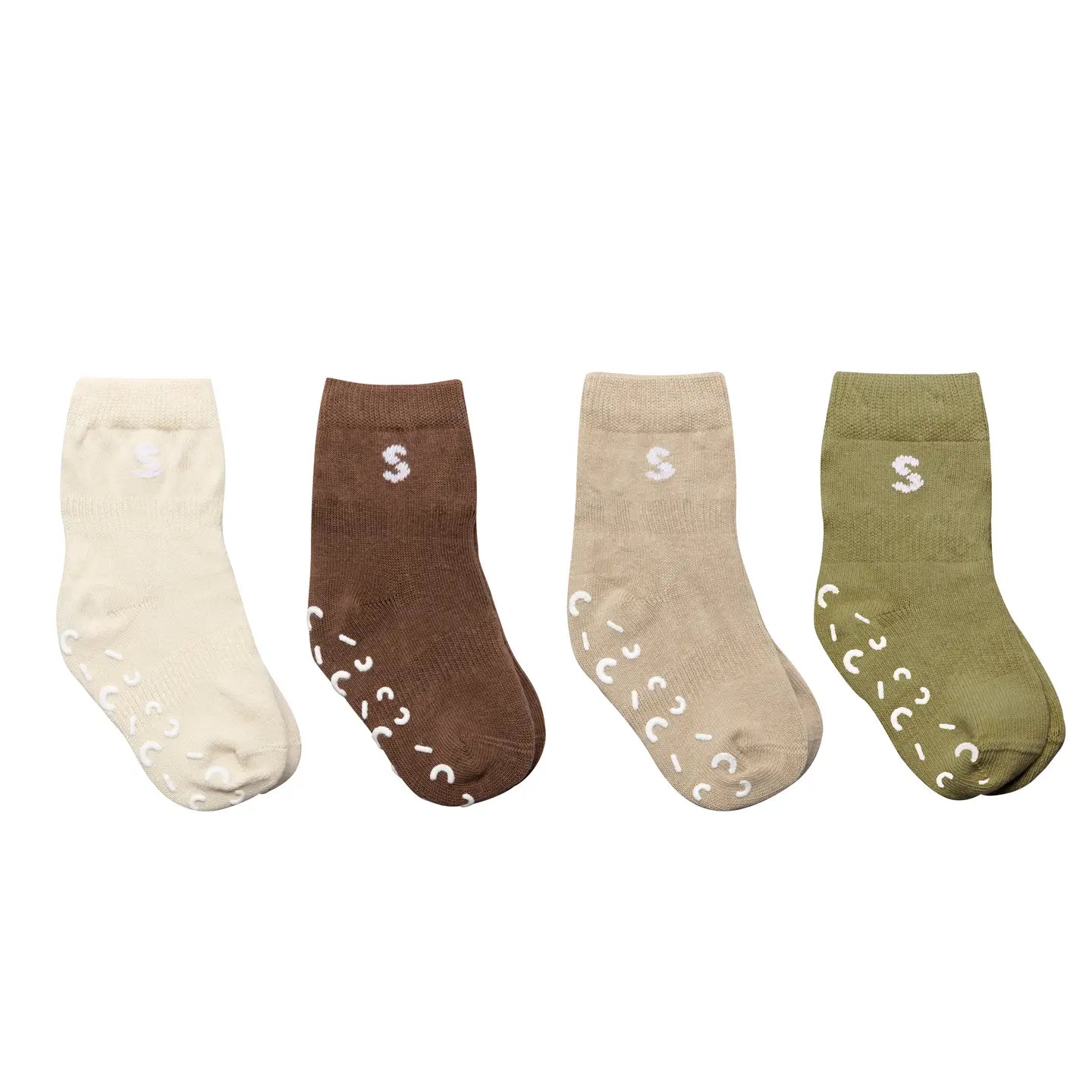 sokken, 4-pack 0-6mnd., earth - STUCKIES
