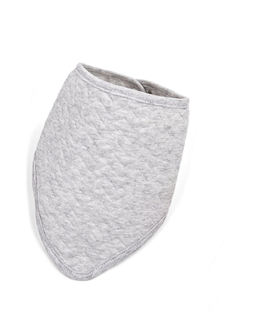 kwijlslabbetje, chevron light grey mélange - POETREE KIDS
