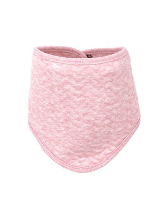 kwijlslabbetje, chevron pink mélange - POETREE KIDS