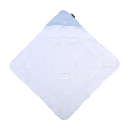 wiegdeken tetra bloemetjes, lichtblauw – CHILDHOME