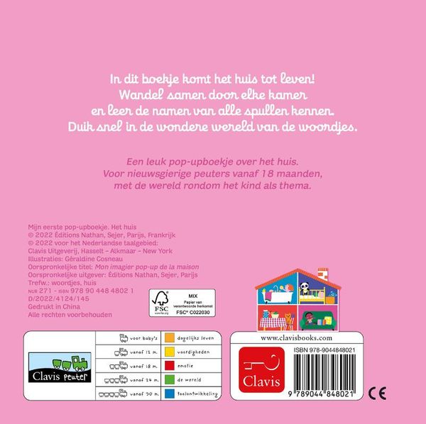 pop-up boekje, Het huis - CLAVIS