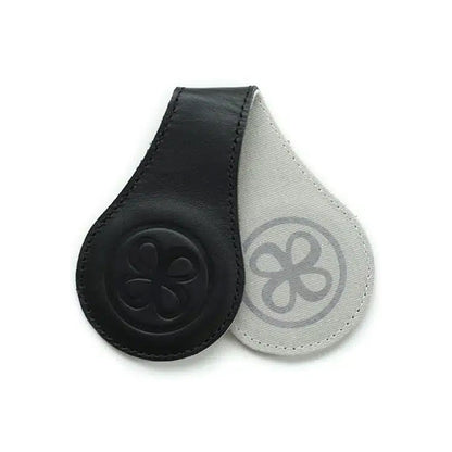 set clips leder, zwart - CLOBY