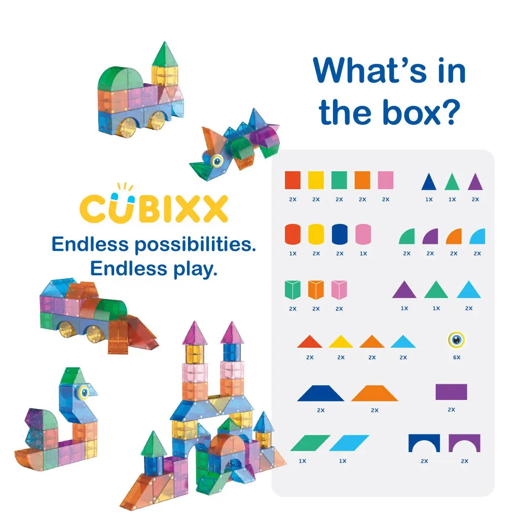 magnetische blokken 64 st. - CUBIXX