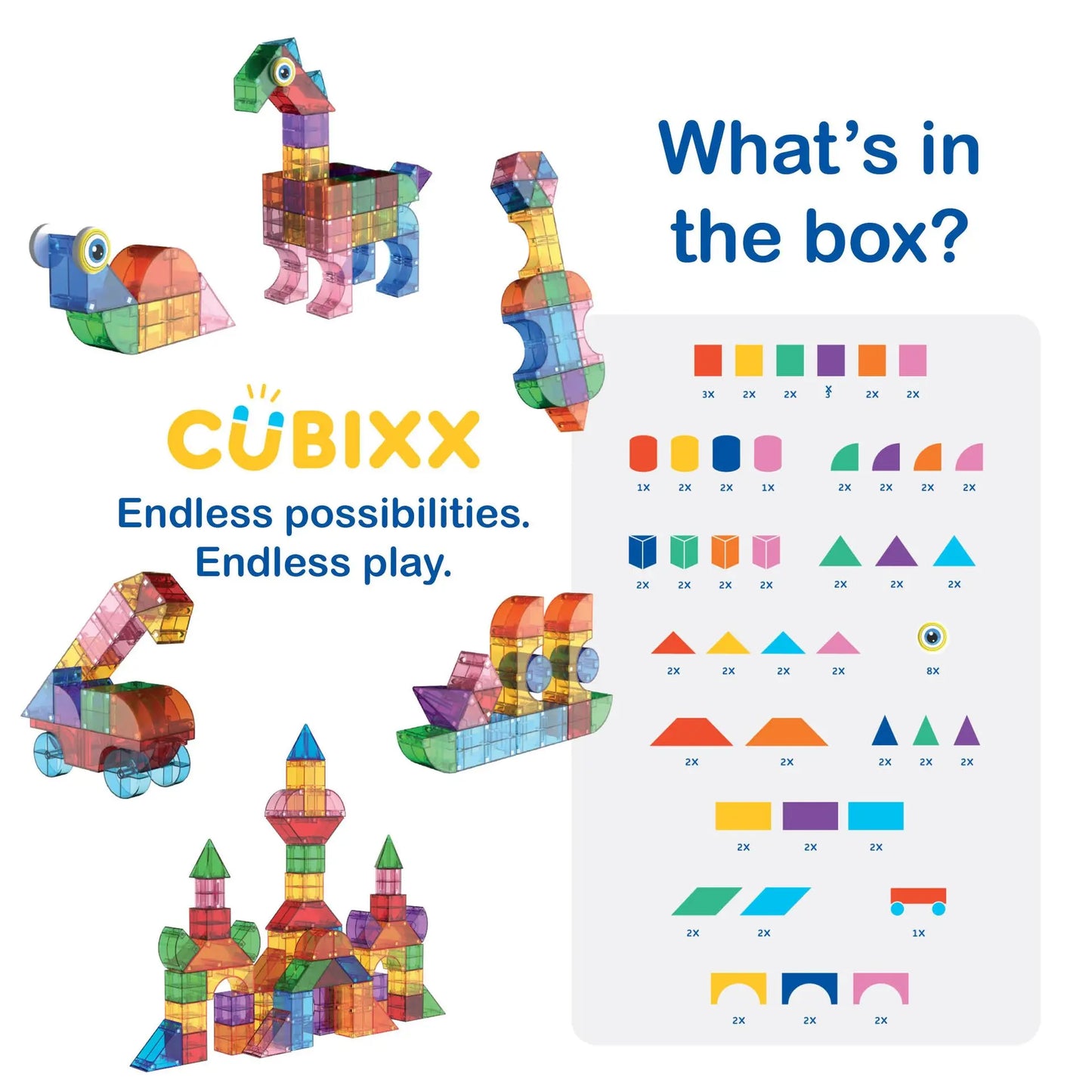magnetische blokken 85 st. - CUBIXX