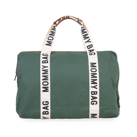 luiertas 'mommy bag' signature, canvas groen - CHILDHOME