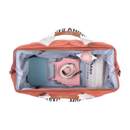 luiertas 'mommy bag' signature, canvas terracotta - CHILDHOME