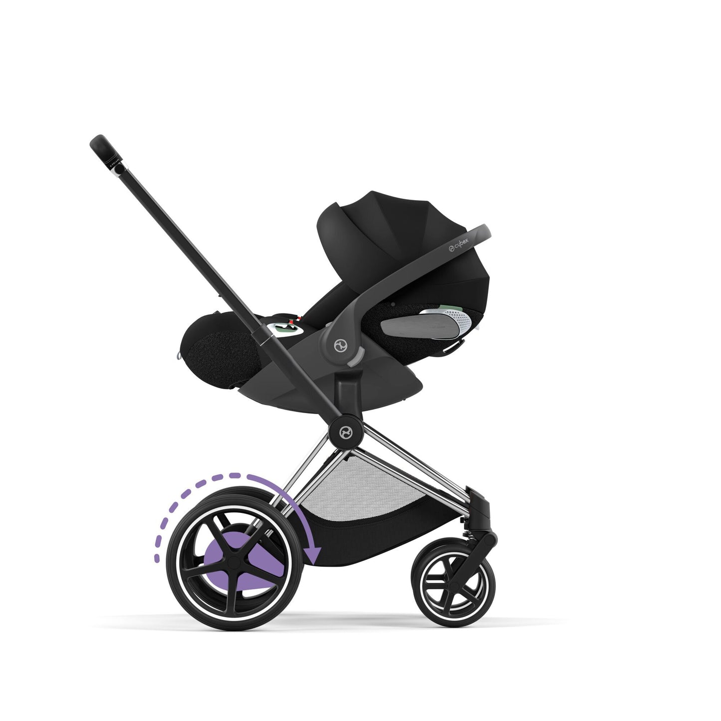 kinderwagen e-Priam frame, chrome black details - CYBEX