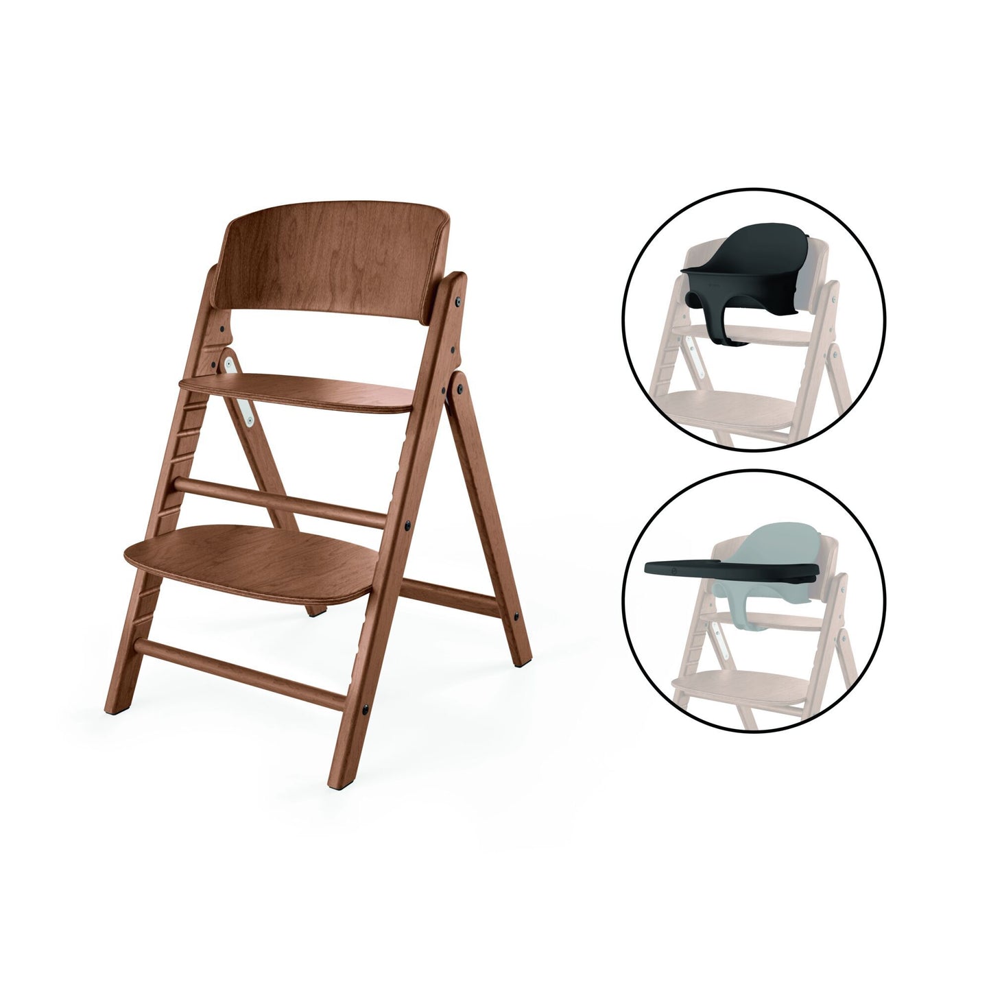 meegroeistoel CLICK & FOLD 3-in-1, dark natural - CYBEX