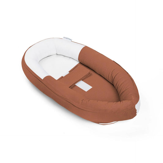 babynest cocoon, tetra jersey terracotta - DOOMOO