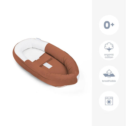 babynest cocoon, tetra jersey terracotta - DOOMOO