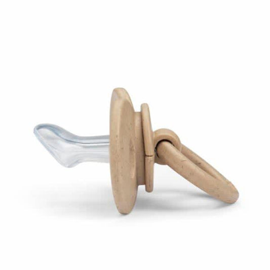 fopspeen bamboe newborn, pure khaki - ELODIE