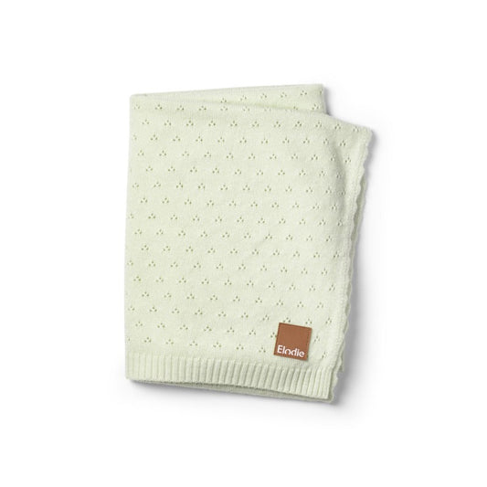 wiegdeken pointelle, gelato green - ELODIE