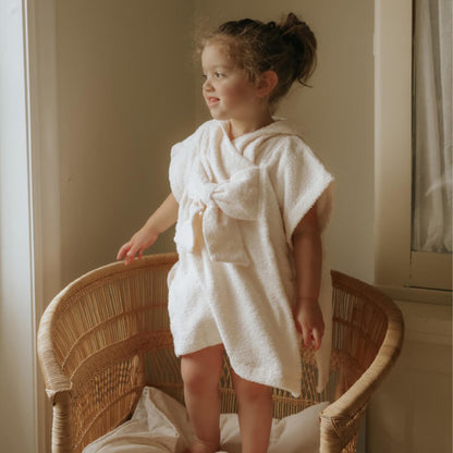 poncho bow, creamy white - ELODIE