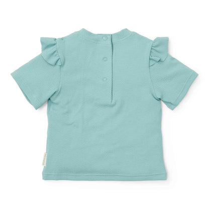 UV zwem t-shirt ocean treasures, surf blue - LITTLE DUTCH
