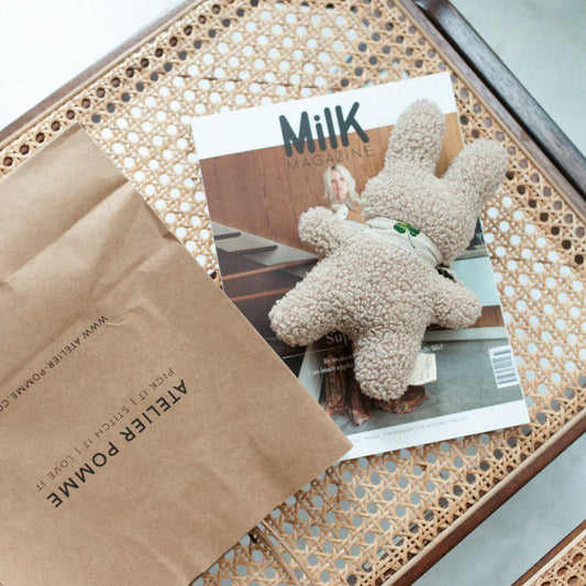 knuffel rocky rabbit mini, teddy - ATELIER POMME