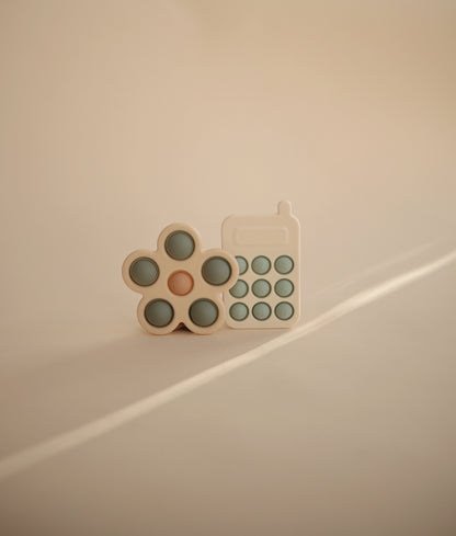 press toy telephone, cambridge blue - MUSHIE