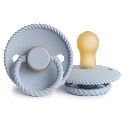 fopspeen rope latex, powder blue, 0-6 mnd. - FRIGG