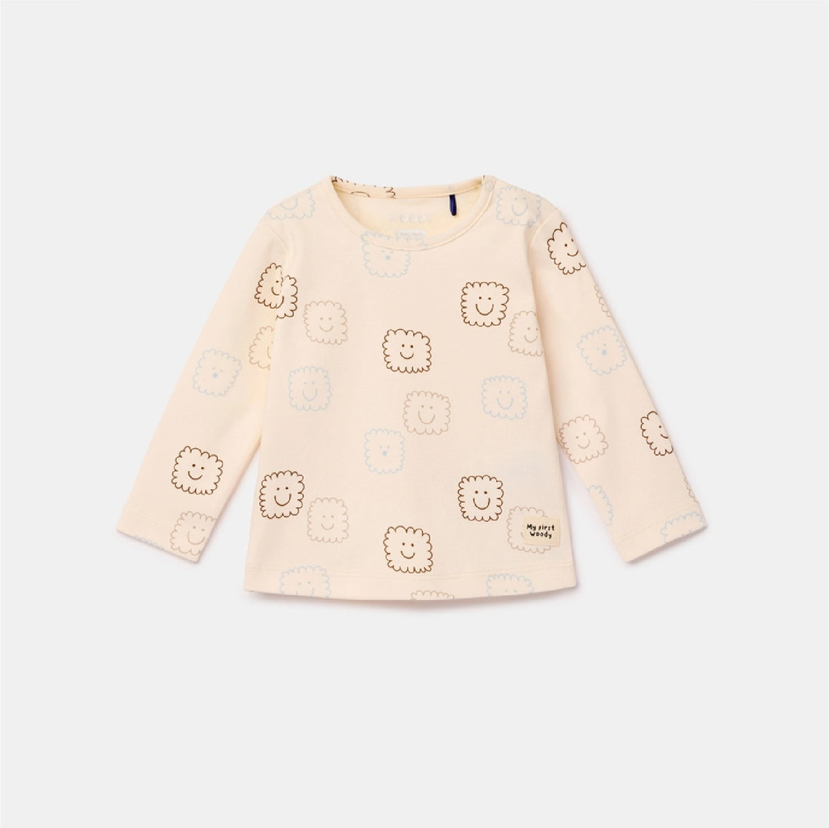 pyjama katoen smile, beige - WOODY