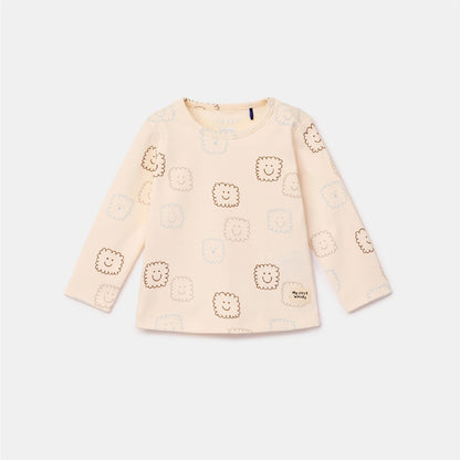 pyjama katoen smile, beige - WOODY