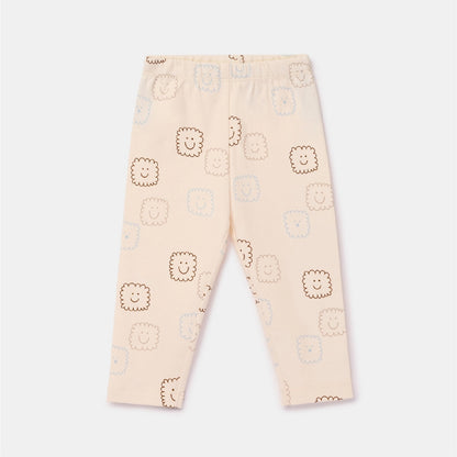 pyjama katoen smile, beige - WOODY