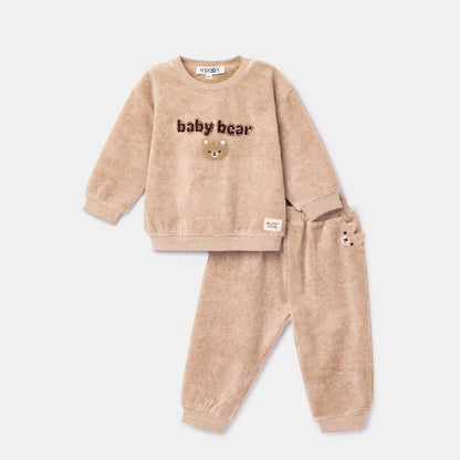 pyjama velours baby bear, beige - WOODY